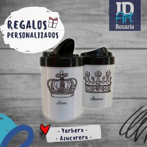 Azucarera + yerbera hechos por ID Art Rosario
