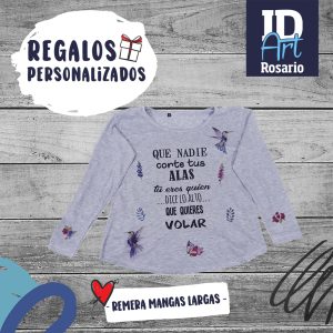 Remera mujer mangas largas