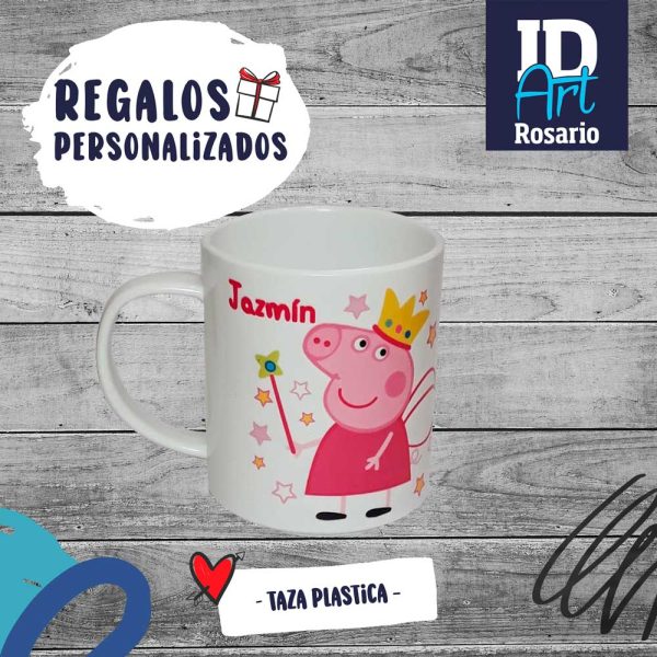 Taza plástica hecha por ID Art Rosario